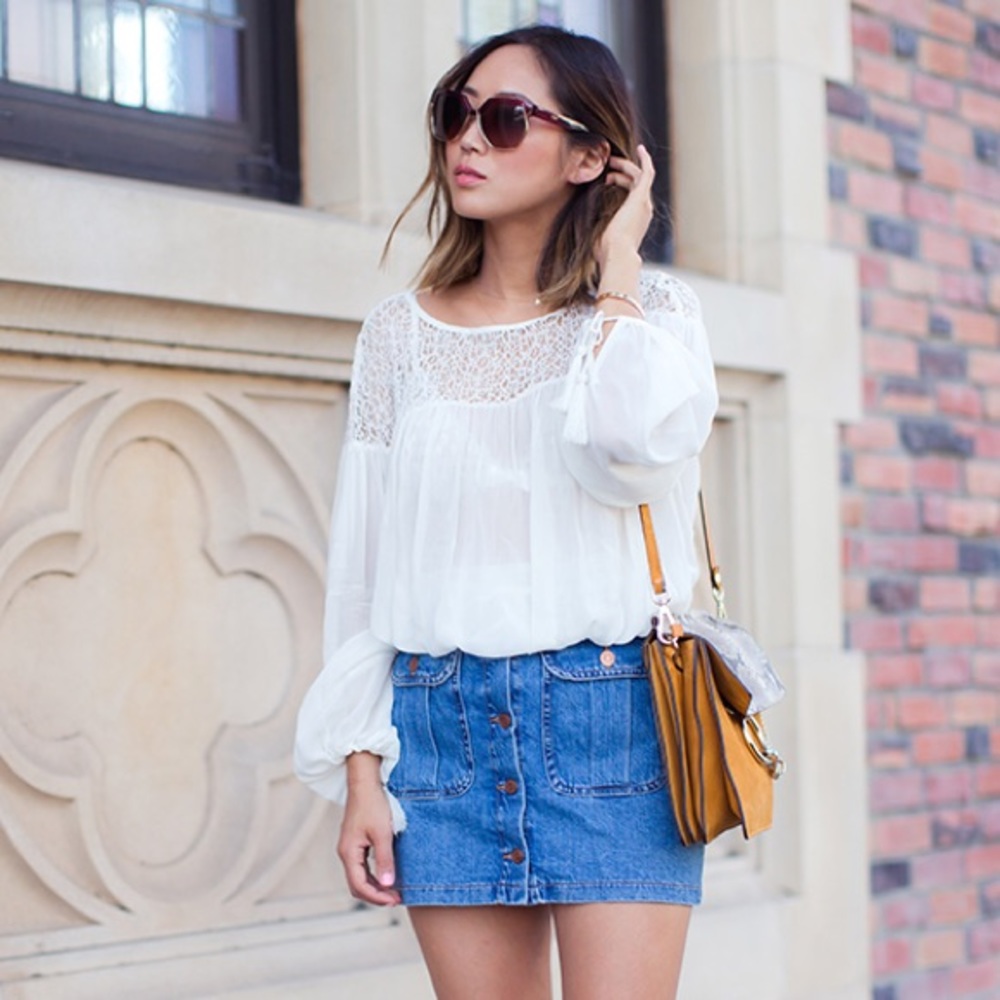 Zara denim skirt